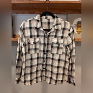 Plaid Button-Up Shirt